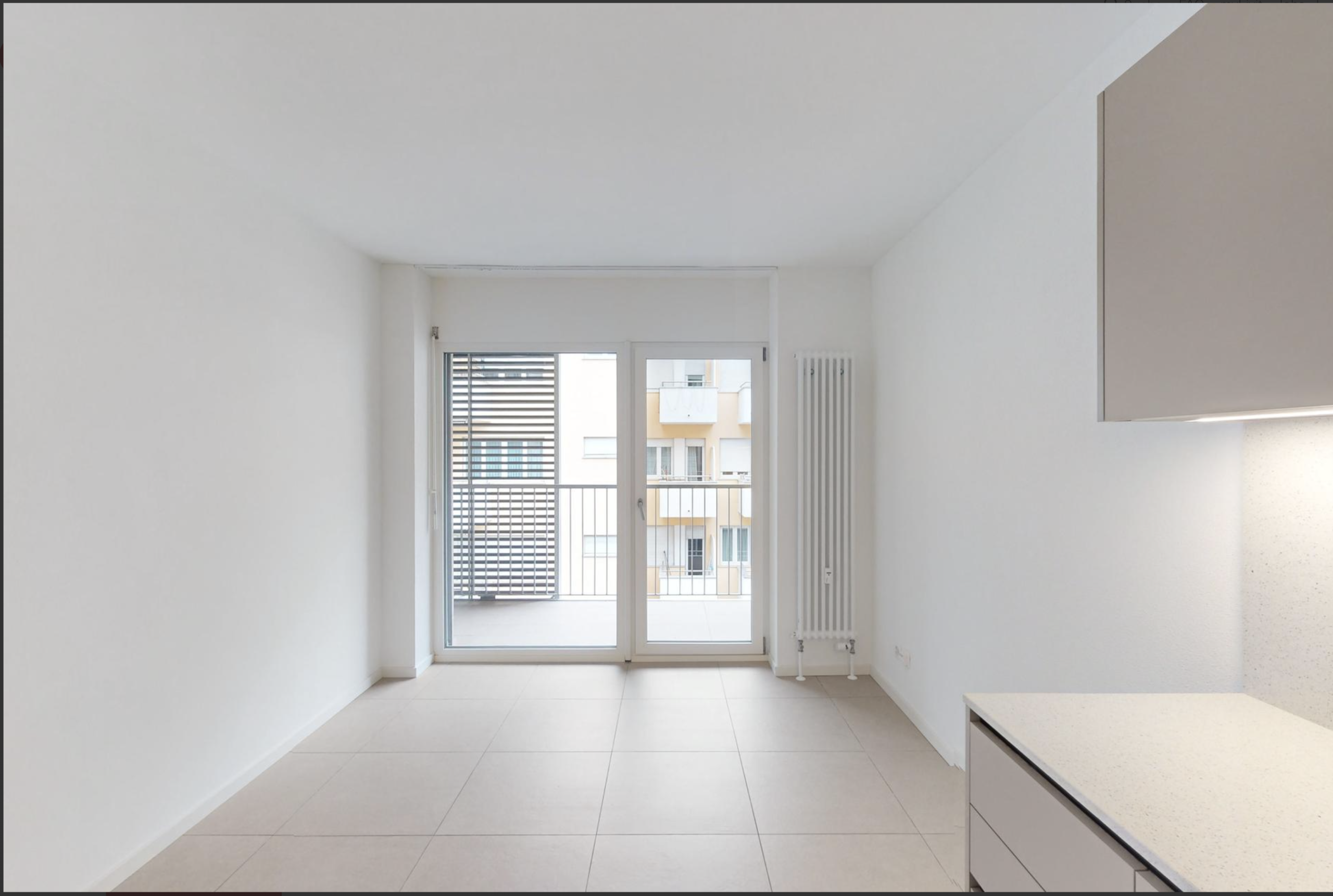 Virtually staged bedroom after
